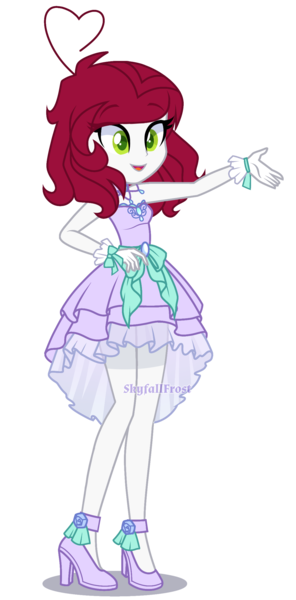 Size: 1199x2432 | Tagged: safe, artist:skyfallfrost, derpibooru import, oc, oc:lavender doodles, unofficial characters only, equestria girls, clothes, dress, female, image, png, simple background, solo, transparent background