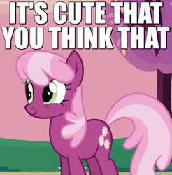 Size: 630x640 | Tagged: safe, derpibooru import, edit, edited screencap, screencap, cheerilee, earth pony, pony, hearts and hooves day (episode), caption, cheeribetes, cute, female, happy, image, image macro, jpeg, mare, reaction image, smiling, solo, text