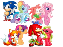 Size: 800x599 | Tagged: safe, artist:digiponythedigimon, derpibooru import, amy rose, image, knuckles the echidna, male, miles "tails" prower, png, simple background, sonic the hedgehog, sonic the hedgehog (series), transparent background