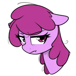 Size: 550x550 | Tagged: safe, artist:thebatfang, derpibooru import, berry punch, berryshine, earth pony, pony, bust, dishevelled, female, grumpy, image, mare, png, simple background, solo, transparent background