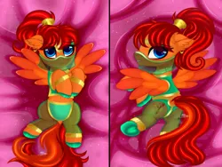 Size: 3732x2800 | Tagged: suggestive, artist:schwinarts, derpibooru import, oc, oc:goldenfox, pegasus, pony, belly dancer, belly dancer outfit, clothes, crossdressing, eyeshadow, girly, harem outfit, image, jewelry, makeup, male, panties, png, stallion, underwear, veil
