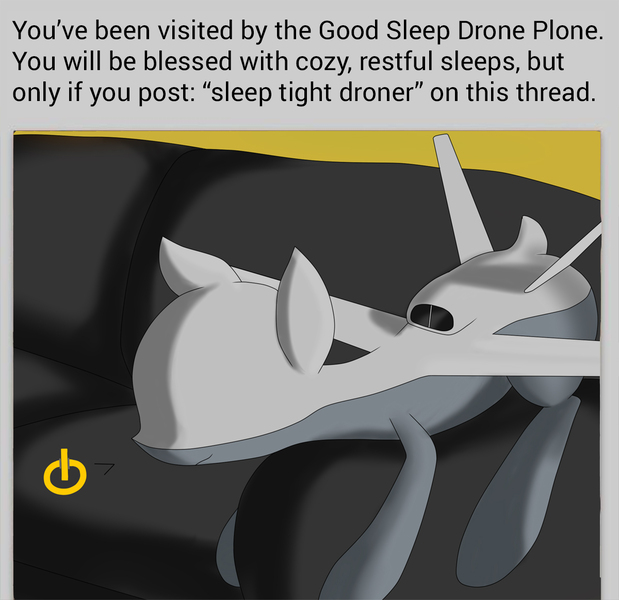 Size: 1200x1164 | Tagged: safe, artist:fyrworks, edit, oc, unofficial characters only, original species, plane pony, pony, predator drone, couch, exploitable meme, if you see this image while scrolling, image, jpeg, meme, plane, polaroid, sleeping, solo, text