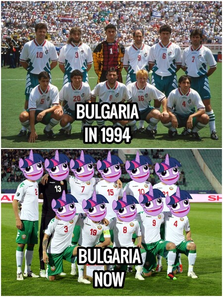 Size: 1500x1999 | Tagged: safe, derpibooru import, edit, twilight sparkle, human, bulgaria, faic, football, image, irl, irl human, jpeg, photo, pudding face, sports, world cup