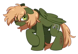 Size: 1800x1250 | Tagged: safe, artist:crimmharmony, derpibooru import, oc, oc:murky, unofficial characters only, pegasus, fallout equestria, fallout equestria: murky number seven, blushing, fanfic art, floppy ears, image, male, nervous, pegasus oc, png, shy, simple background, solo, solo male, transparent background, wings