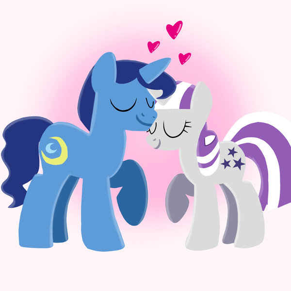 Size: 1400x1400 | Tagged: safe, artist:mlplary6, derpibooru import, night light, twilight velvet, pony, unicorn, eyes closed, female, heart, husband and wife, image, love, male, mare, nightvelvet, png, shipping, smiling, stallion, straight