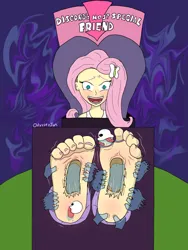 Size: 3024x4032 | Tagged: suggestive, artist:odysseyjon, derpibooru import, fluttershy, human, equestria girls, barefoot, blushing, bondage, bondage furniture, brush, clothes, erotic tickling, feet, female, femsub, fetish, foot fetish, hairbrush, image, jpeg, laughing, nail polish, open mouth, solo, solo female, stocks, submissive, tanktop, tickle fetish, tickle torture, tickling, toenail polish