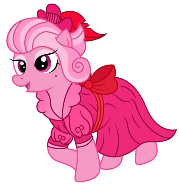 Size: 2791x2883 | Tagged: safe, artist:third uncle, derpibooru import, idw, earth pony, pony, spoiler:comic25, background pony, bow, clothes, dress, female, hair bow, hat, image, png, sassy-parilla, simple background, solo, transparent background