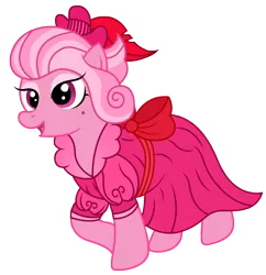 Size: 2791x2883 | Tagged: safe, artist:third uncle, derpibooru import, idw, earth pony, pony, spoiler:comic25, background pony, bow, clothes, dress, female, hair bow, hat, image, png, sassy-parilla, simple background, solo, transparent background