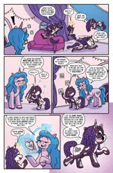 Size: 994x1528 | Tagged: safe, derpibooru import, idw, izzy moonbow, violette rainbow, pony, unicorn, g5, spoiler:comic, spoiler:g5comic, spoiler:g5comic14, comic, cutie mark, dreadlocks, image, jpeg, vitiligo