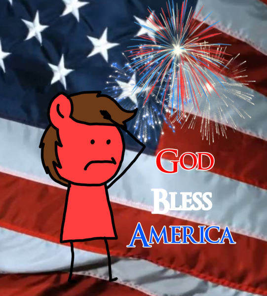 Size: 3023x3351 | Tagged: safe, artist:professorventurer, derpibooru import, oc, oc:professor venturer, anthro, 4th of july, american flag, american independence day, fireworks, flag, holiday, image, png, salute, stick figure, stock image, united states