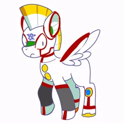 Size: 800x800 | Tagged: safe, artist:yuriyurifox, derpibooru import, ponified, pegasus, pony, robot, robot pony, frown, image, jpeg, mega man (series), megaman x, megaman x5, no tail, reploid, simple background, solo, spiral pegasus, the skiver, white background