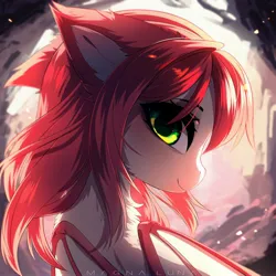 Size: 3048x3048 | Tagged: safe, artist:magnaluna, derpibooru import, oc, oc:airi, bat pony, pony, image, jpeg