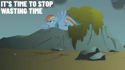 Size: 2000x1125 | Tagged: safe, derpibooru import, edit, edited screencap, editor:quoterific, screencap, rainbow dash, dragonshy, image, it's time to stop, motivation, motivational, png, positive ponies, solo