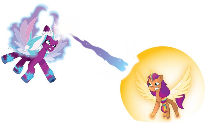 Size: 4875x2937 | Tagged: safe, artist:prixy05, derpibooru import, sunny starscout, alicorn, pony, g5, my little pony: a new generation, my little pony: tell your tale, spoiler:g5, blast, force field, image, magic, magic blast, opaline arcana, png, simple background, sunnycorn, transparent background, vector