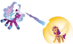Size: 4875x2937 | Tagged: safe, artist:prixy05, derpibooru import, sunny starscout, alicorn, pony, g5, my little pony: a new generation, my little pony: tell your tale, spoiler:g5, blast, force field, image, magic, magic blast, opaline arcana, png, simple background, sunnycorn, transparent background, vector