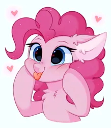 Size: 3000x3435 | Tagged: safe, artist:pesty_skillengton, derpibooru import, pinkie pie, earth pony, pony, :p, ear fluff, female, image, mare, png, simple background, sketch, smiling, solo, tongue out, white background