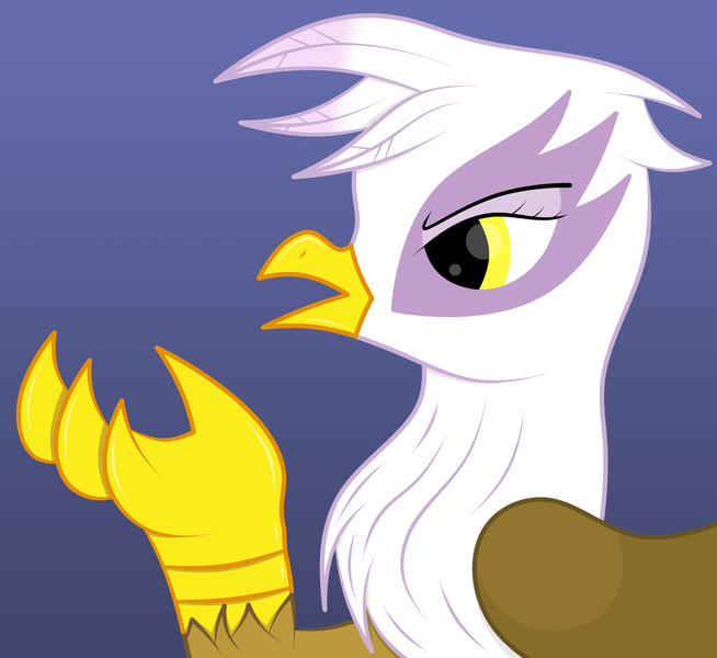 Size: 2912x2672 | Tagged: safe, artist:rugalack moonstar, derpibooru import, gilda, gryphon, annoyed, derpibooru exclusive, female, frown, image, open mouth, png, raised arm, simple background, solo