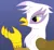 Size: 2912x2672 | Tagged: safe, artist:rugalack moonstar, derpibooru import, gilda, gryphon, annoyed, derpibooru exclusive, female, frown, image, open mouth, png, raised arm, simple background, solo