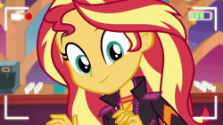 Size: 800x450 | Tagged: safe, derpibooru import, screencap, sunset shimmer, equestria girls, equestria girls series, how to backstage, spoiler:eqg series (season 2), animated, gif, image