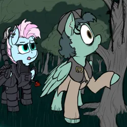 Size: 600x600 | Tagged: safe, artist:thebathwaterhero, derpibooru import, oc, oc:skyline, unofficial characters only, pegasus, fallout equestria, armor, bags under eyes, clothes, enclave, grand pegasus enclave, image, pegasus oc, png, power armor, uniform, uniform hat, wings