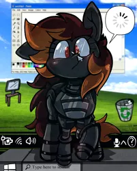 Size: 1002x1244 | Tagged: safe, artist:malachimoet, derpibooru import, oc, unofficial characters only, pony, image, microsoft windows, png, solo, windows, windows xp
