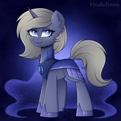Size: 4000x4000 | Tagged: safe, artist:madelinne, derpibooru import, oc, oc:silver smith, unofficial characters only, pony, unicorn, armor, armored pony, blue eyes, female, grey hair, guardsmare, image, mare, png, royal guard, solo