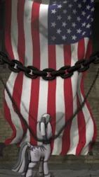 Size: 2160x3840 | Tagged: semi-grimdark, artist:drixale, derpibooru import, zecora, zebra, 3d, activism, american flag, black lives matter, chains, criticism, critique, flag, image, op is a duck, op is trying to start shit, op is trying to start shit so badly that it's kinda funny, op is trying too hard, op isn't even trying anymore, png, politics, protest, slavery, source filmmaker