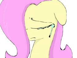 Size: 1024x768 | Tagged: safe, artist:toridesori, derpibooru import, fluttershy, pegasus, pony, bust, crying, floppy ears, hair over one eye, image, old art, png, sad, simple background, solo, white background