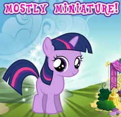 Size: 797x773 | Tagged: safe, derpibooru import, twilight sparkle, pony, unicorn, bush, cropped, english, female, filly, filly twilight sparkle, foal, gameloft, horn, image, meme, my little pony: magic princess, png, solo, text, unicorn twilight, wow! glimmer, younger