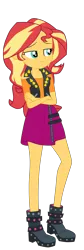 Size: 1900x5676 | Tagged: safe, artist:gmaplay, derpibooru import, sunset shimmer, equestria girls, equestria girls series, boots, clothes, cute, female, image, legs, png, shimmerbetes, shoes, simple background, skirt, solo, transparent background