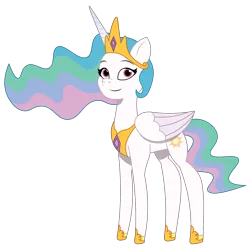 Size: 1800x1800 | Tagged: safe, artist:prixy05, derpibooru import, princess celestia, alicorn, pony, g5, my little pony: tell your tale, crown, flowing mane, g4, g4 to g5, generation leap, image, jewelry, png, regalia, simple background, solo, transparent background, vector