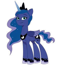 Size: 1800x1800 | Tagged: safe, artist:prixy05, derpibooru import, princess luna, alicorn, pony, g5, my little pony: tell your tale, crown, flowing mane, g4, g4 to g5, generation leap, image, jewelry, png, regalia, simple background, solo, transparent background, vector