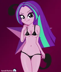 Size: 2550x3000 | Tagged: suggestive, artist:sarahthefox97, derpibooru import, adagio dazzle, aria blaze, sonata dusk, equestria girls, bikini, breasts, busty aria blaze, clothes, image, legs together, png, sultry pose, swimsuit, the dazzlings