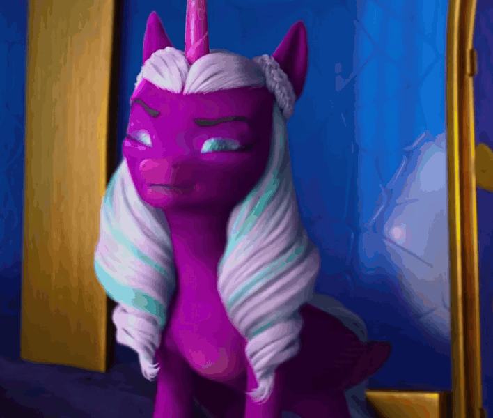 Size: 1256x1064 | Tagged: safe, derpibooru import, screencap, g5, my little pony: make your mark, spoiler:g5, spoiler:my little pony: make your mark, spoiler:my little pony: make your mark chapter 4, spoiler:mymc04e04, animated, fire, fire magic, gif, image, magic, my little pony: make your mark chapter 4, opaline arcana, solo, summoning, sunny side up