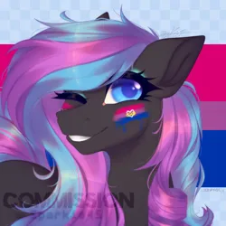 Size: 1000x1000 | Tagged: safe, artist:sparkie45, derpibooru import, oc, oc:scribbler, earth pony, pony, commission, commission example, commission open, image, png, pride, pride flag, pride month, solo, ych example, ych result, your character here
