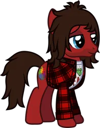 Size: 980x1247 | Tagged: safe, artist:lightningbolt, derpibooru import, ponified, earth pony, pony, .svg available, button-up shirt, clothes, derpibooru exclusive, drop dead clothing, facial hair, hair over one eye, image, josh franceschi, lidded eyes, long sleeves, male, messy mane, messy tail, open clothes, open shirt, png, shirt, show accurate, simple background, smiling, solo, stallion, standing, tail, transparent background, undershirt, vector, you me at six