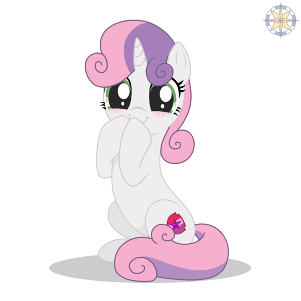 Size: 4000x4000 | Tagged: safe, artist:r4hucksake, derpibooru import, sweetie belle, pony, unicorn, base used, blushing, cute, diasweetes, female, filly, foal, image, png, solo