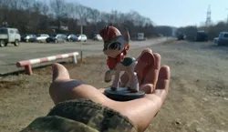 Size: 3453x2000 | Tagged: safe, artist:merik1337, derpibooru import, autumn blaze, 3d print, car, figurine, hand, image, irl, jpeg, photo