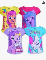 Size: 344x453 | Tagged: safe, derpibooru import, izzy moonbow, pipp petals, sunny starscout, zipp storm, pony, g5, clothes, image, merchandise, png, shirt, you had one job