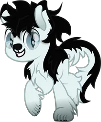 Size: 4665x5622 | Tagged: safe, artist:lincolnbrewsterfan, derpibooru import, oc, ponified, dog, dog pony, hengstwolf, husky, hybrid, original species, pony, werewolf, wolf, wolf pony, the last problem, .svg available, :d, black and white, black and white tail, black mane, blake connors, blue eyes, bushy tail, cheek fluff, chest fluff, chin fluff, claws, colored pupils, colored sclera, cute, cute little fangs, cute smile, dog nose, ear fluff, face fluff, facial freckles, fanart, fangs, freckles, fur, grayscale, happy, hoof heart, image, leg fluff, looking at you, male, monochrome, movie accurate, neck fluff, open mouth, open smile, paw pads, paw prints, pawkinesis, paws, png, profile picture, race swap, redesign, remake, shading, sharp teeth, simple background, slit pupils, smiling, smiling at you, solo, species swap, tail, teeth, transparent background, two toned tail, underhoof, vector, webkinz, youtube