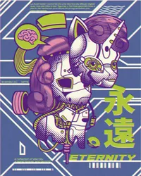 Size: 2400x3000 | Tagged: safe, artist:poxy_boxy, derpibooru import, sweetie belle, pony, robot, robot pony, abstract background, brain, bust, female, image, mare, organs, pictogram, png, solo, sweetie bot, text