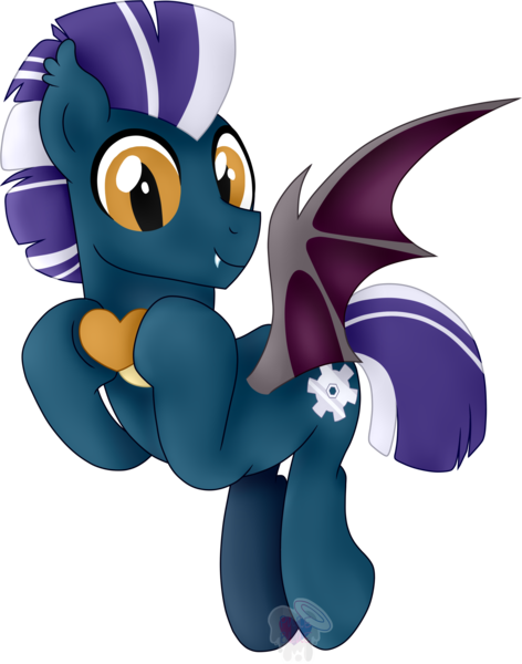 Size: 2235x2839 | Tagged: safe, artist:pure-blue-heart, derpibooru import, oc, oc:heartfang, oc:heartfang midnightsky, unofficial characters only, bat pony, pony, bat pony oc, bat wings, fangs, flying, golden eyes, heart, image, jewelry, male, necklace, png, raffle prize, simple background, stallion, transparent background, two toned mane, wings