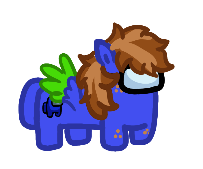 Size: 703x586 | Tagged: safe, artist:pure-blue-heart, derpibooru import, oc, oc:bluebook, unofficial characters only, among us, april fools joke, colored wings, crewmate, freckles, image, png, simple background, transparent background, two toned mane, wings