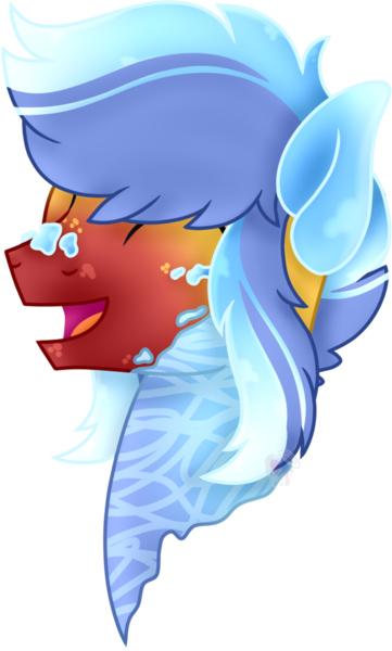 Size: 628x1045 | Tagged: safe, artist:pure-blue-heart, derpibooru import, oc, unofficial characters only, earth pony, pony, bust, closed species, crysvalonia, earth pony oc, eyes closed, gemstone pony, gemstones, gift art, image, male, open mouth, png, portrait, simple background, smiling, stallion, transparent background