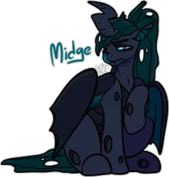 Size: 1601x1683 | Tagged: safe, artist:sexygoatgod, derpibooru import, oc, unofficial characters only, alicorn, changepony, hybrid, pony, adoptable, changeling hybrid, female, hybrid alicorn, image, interspecies offspring, magical lesbian spawn, offspring, parent:princess luna, parent:queen chrysalis, parents:chrysaluna, png, simple background, solo, transparent background