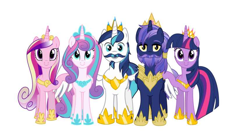 Size: 3398x2042 | Tagged: safe, alternate version, anonymous artist, derpibooru import, princess cadance, princess flurry heart, shining armor, twilight sparkle, twilight sparkle (alicorn), oc, oc:prince nova sparkle, alicorn, pony, accessory, alicorn oc, alicornified, aunt and nephew, aunt and niece, beard, brother, brother and sister, closed mouth, concave belly, cousins, crown, description is relevant, eyebrows, eyelashes, facial hair, family, family photo, father and child, father and daughter, father and mother, father and son, female, folded wings, g4, goatee, half-brother, half-cousins, half-siblings, half-sister, happy, high res, hoof on shoulder, hoof shoes, horn, hug, husband and wife, image, implied inbreeding, implied incest, inbreeding, incest, jewelry, looking, looking at you, male, mare, married couple, mother and child, mother and daughter, mother and father, mother and son, moustache, nostrils, offspring, older, older shining armor, older twilight, older twilight sparkle (alicorn), parent and child, parent:shining armor, parent:twilight sparkle, parents:shining sparkle, peytral, physique difference, png, polyamory, ponytail, prince shining armor, product of incest, race swap, raised hoof, regalia, royalty, shiningcorn, siblings, simple background, sister, sisters, slim, spread wings, stallion, standing, story included, thin, transparent background, vector, wall of tags, winghug, wings