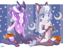 Size: 3787x2897 | Tagged: suggestive, artist:uotapo, diamond tiara, silver spoon, equestria girls, animal costume, butt, candy, clothes, costume, cute, diamond buttiara, diamondbetes, food, fursuit, glasses, halloween, halloween costume, high res, holiday, image, lollipop, looking at you, open mouth, paw pads, paws, png, silverbetes, toe beans, tongue out, underpaw, uotapo is trying to murder us, weapons-grade cute, wolf costume