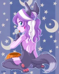 Size: 2268x2870 | Tagged: suggestive, artist:uotapo, diamond tiara, equestria girls, animal costume, butt, candy, clothes, costume, cute, diamond buttiara, diamondbetes, food, fursuit, halloween, halloween costume, high res, holiday, image, lollipop, looking at you, open mouth, paw pads, paws, png, toe beans, tongue out, underpaw, uotapo is trying to murder us, weapons-grade cute, wolf costume
