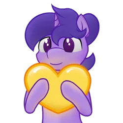 Size: 512x512 | Tagged: safe, artist:rony ram, derpibooru import, oc, oc:grapie, unofficial characters only, pony, unicorn, heart, horn, image, looking at you, png, simple background, solo, sticker, transparent background