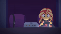 Size: 520x293 | Tagged: safe, derpibooru import, screencap, sci-twi, sunset shimmer, twilight sparkle, equestria girls, equestria girls series, sunset's backstage pass!, spoiler:eqg series (season 2), angry, animated, driving, duo, duo female, female, gif, image, rv, seatbelt